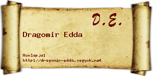 Dragomir Edda névjegykártya
